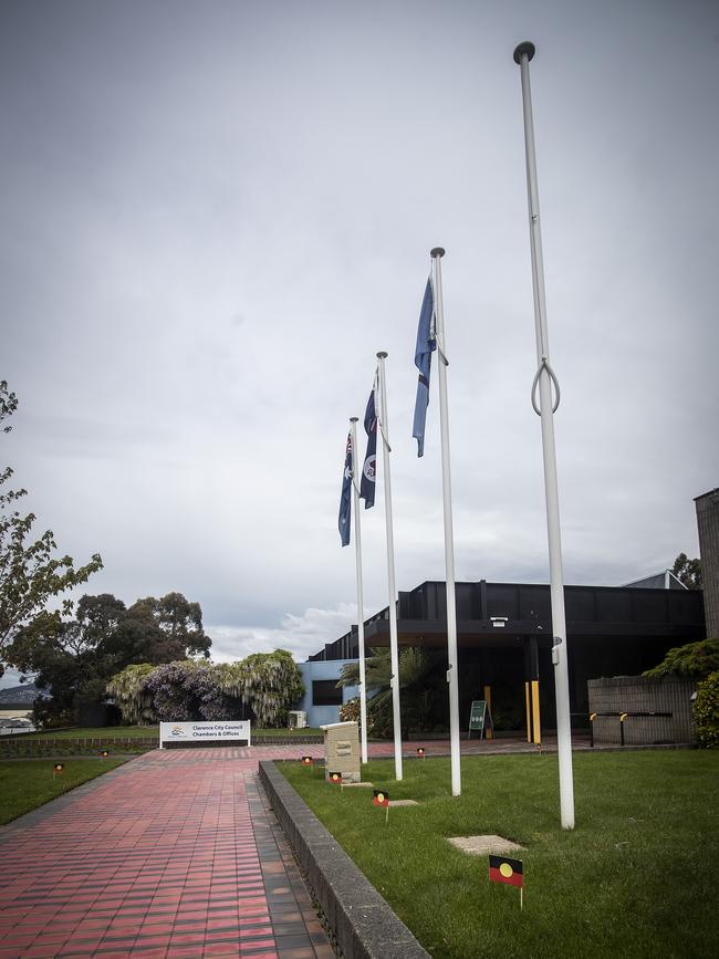 Aboriginal flags at Clarence