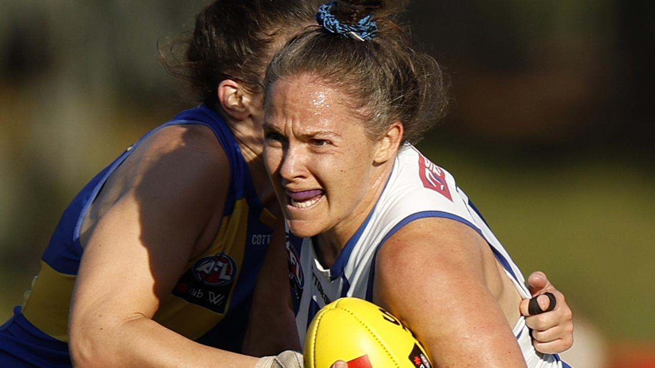 Emma Kearney and her North Melbourne Kangaroos could find themselves looking down the barrel of a quick turnaround if next season kicks off in August.