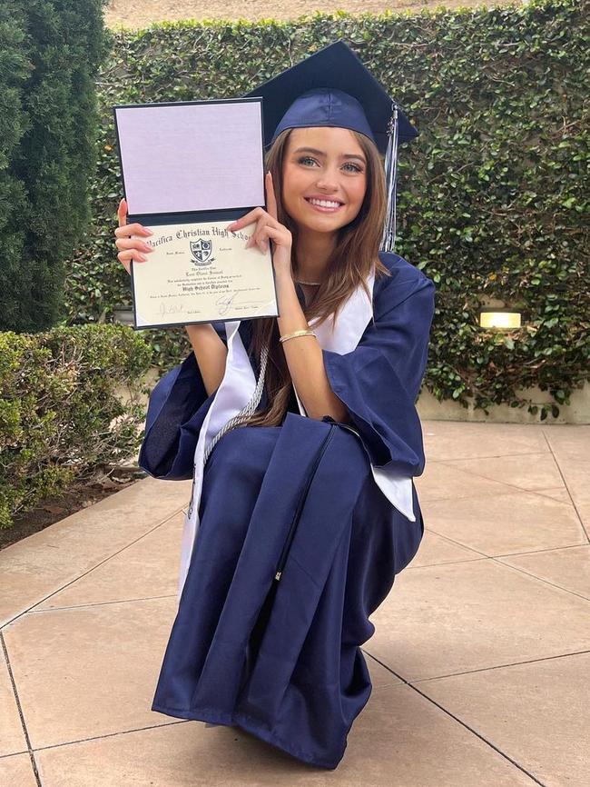 The teenager just graduated from high school. Picture: Instagram/LeniKlum