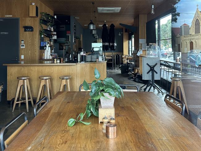 The now-closed Seddon cafe co-owned by former AFL umpire Troy Pannell. Picture: Josephine Quattrocchi.
