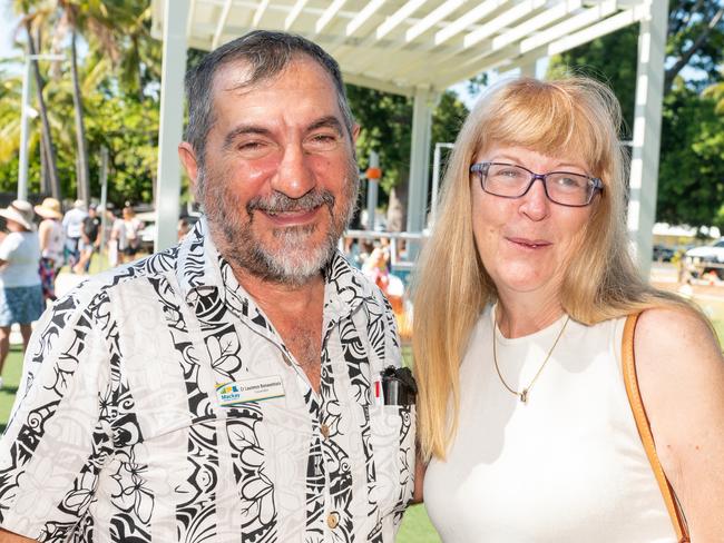 Cr Laurence Bonaventura and Tracie Harvison at the official opening of Seaforth Esplanade Redevelopment Saturday 2 September 2023 Picture: Michaela Harlow