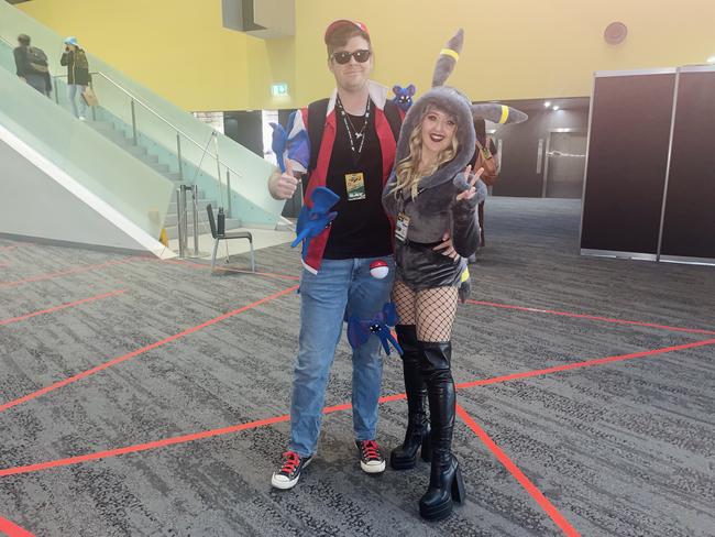 The PAX Aus Convention at the Melbourne Convention and Exhibition Centre (MCEC) on Saturday, October 12, 2024: Kambara and Jess. Picture: Jack Colantuono