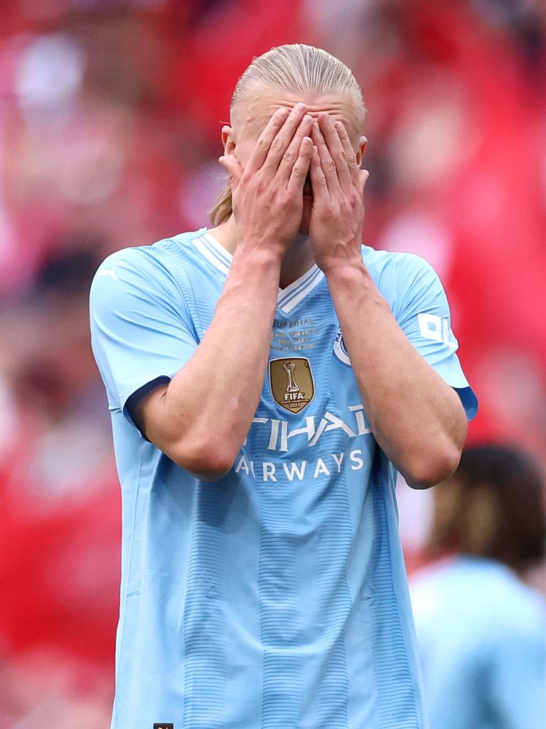 Man City were denied a trophy. (Photo by Alex Pantling/Getty Images )