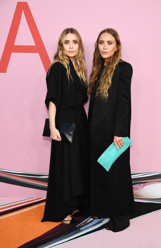 Ashley Olsen and Mary-Kate Olsen pictured at the CFDA Fashion Awards in New York in June. The pair own two successful fashion brands — The Row and Elizabeth and James. Picture: Getty Images