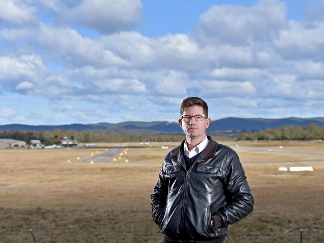 Central Coast Aero Club CEO Andrew Smith at the northern end of Warnervale Airport. Picture: Troy Snook