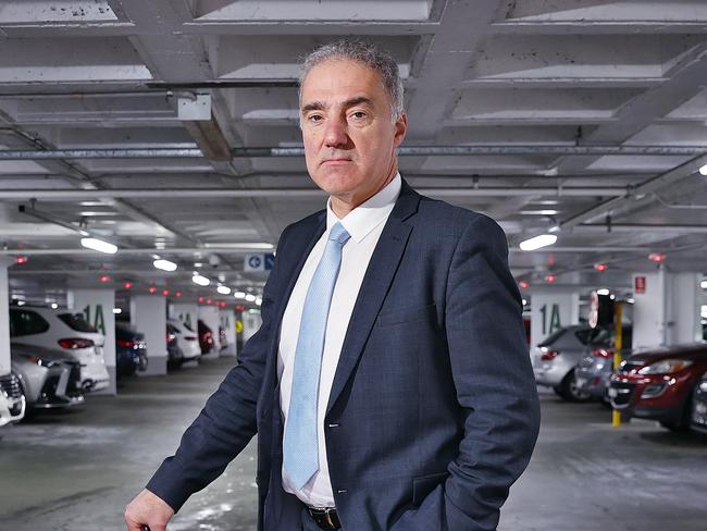WEEKEND  TELEGRAPHS - 14/7/22MUST CLEAR WITH PIC EDITOR JEFF DARMANIN BEFORE PUBLISHING - Business Sydney executive director Paul Nicoloau is calling for a homelessness commissioner to be appointed and Domain Carpark to be used as temporary accomodation for rough sleepers. Picture: Sam Ruttyn