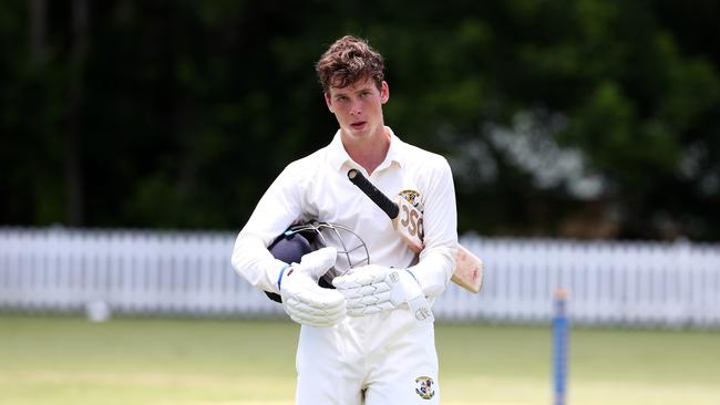 Action during the game between Marist College Ashgrove and St Laurence's. Jakob Bennett. Picture: Tertius Pickard