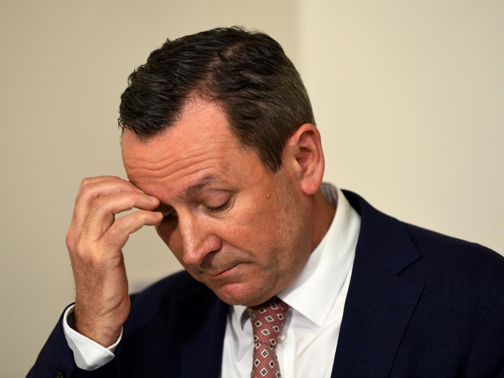 Mr McGowan announced big spending on health amid concerns the system is in crisis, although the Premier describes it as ‘under strain’. Picture: NCA NewsWire/Sharon Smith