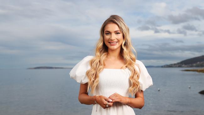 Tirah Ciampa, 27, of Hobart is one of two girls representing Tasmania at the Miss World Australia national finals. Tirah has recently gone through treatment for cancer. Picture: Nikki Davis-Jones