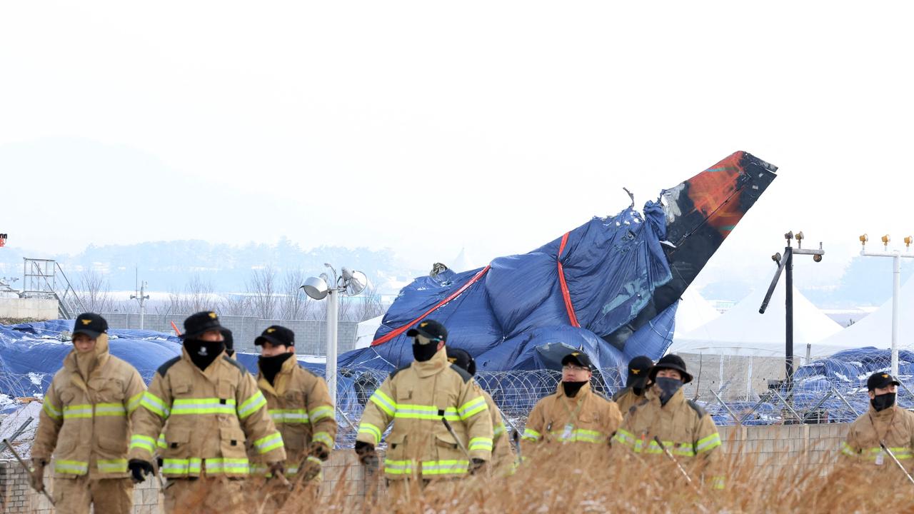 The damaged flight data recorder had been deemed unrecoverable for data extraction by South Korean authorities, who sent it to the United States for analysis at the US National Transportation Safety Board laboratory. Picture: Yonhap/AFP