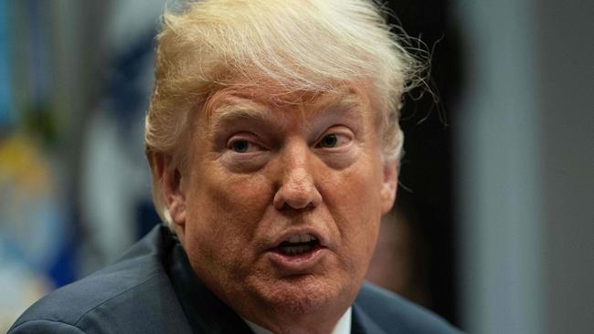 US President Donald Trump speaks during the inaugural meeting of the President’s National Council for the American Worker at the White House in Washington, DC, on September 17, 2018. (Photo by NICHOLAS KAMM / AFP)