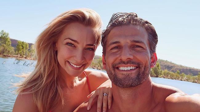 Anna Heinrich and Tim Robards enjoy the great outdoors in Western Australia on what became their engagement trip. Picture: Instagram