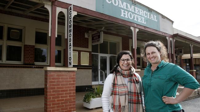 Local spirit: Elle Teasdale and Tess Healy are helping to keep Rupanyup’s Commercial Hotel running. Picture: YURI KOUZMIN