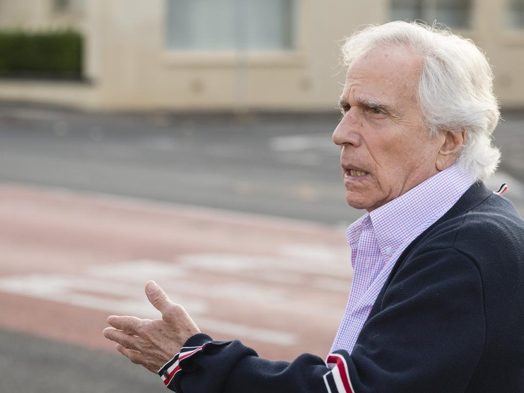 Happy Days star Henry Winkler on Neil St talking with fans before speaking to a sold-out crowd at the Empire Theatre for Toowoomba Hospital Foundation's Tilly’s Legends at their Game, Saturday, February 10, 2024. Picture: Kevin Farmer