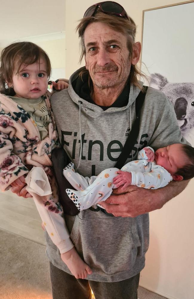 Rodney Strybis and his grandchildren. Picture: Facebook