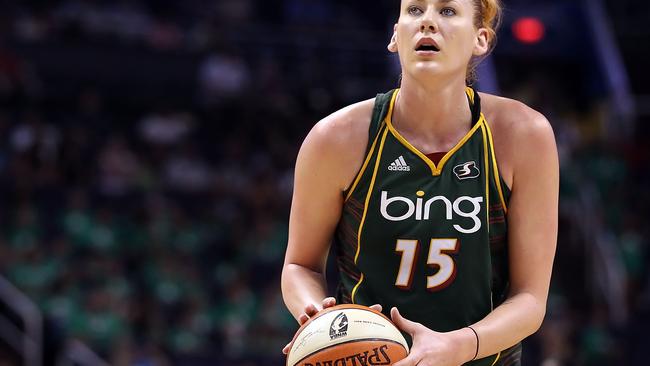 Lauren Jackson in the green and gold of the Seattle Storm. Picture: Christian Petersen (Getty Images)