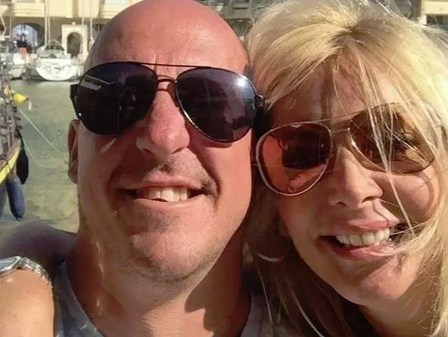 Craig Rayment, 43, with 46-year-old girlfriend Kay Longstaff, who was plucked alive from the Adriatic Sea after plungeing from a cruise ship in Croatia. Picture: Facebook