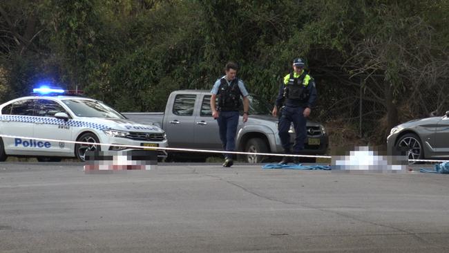 Dozens of police descended on suburbs around Woy Woy after a man was stabbed. Picture: TNV