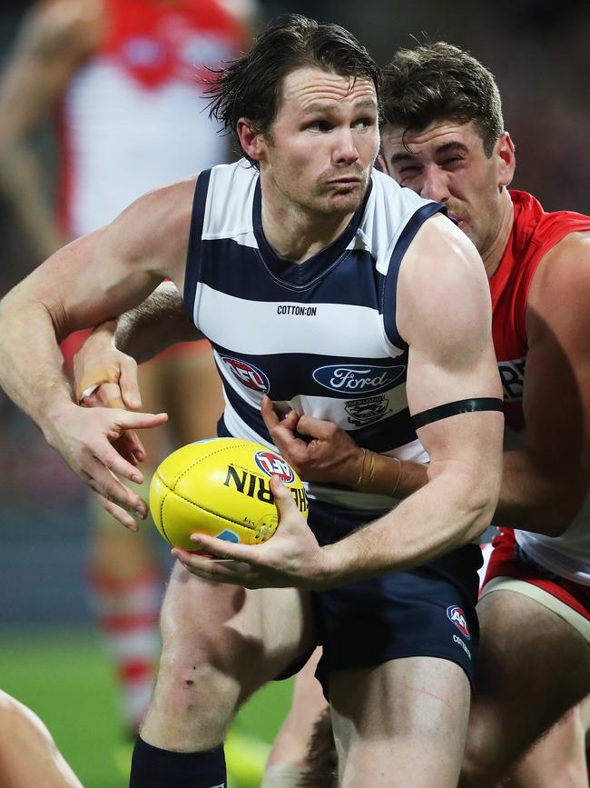 Geelong's Patrick Dangerfield at the SCG. Picture. Phil Hillyard