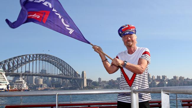 Sir Richard Branson has a close relationship with Bain Capital with his Virgin Group partnering with the US private equity firm on their cruise line venture “Virgin Voyages”. Picture: Toby Zerna