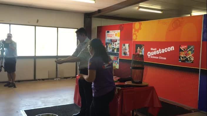 Michael Gunner gets involved in Questacon