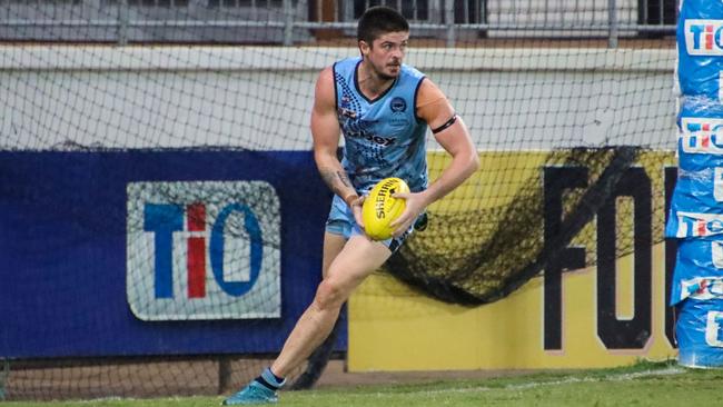 Ryan Pendlebury has been a foundation stone in the Darwin Buffaloes defence this season. Picture: Celina Whan AFLNT