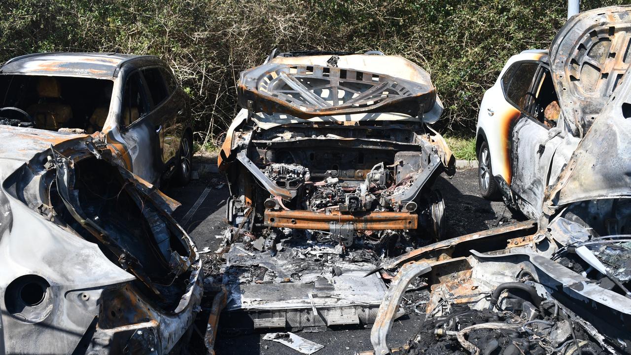 Battery fire destroys five cars at Sydney Airport