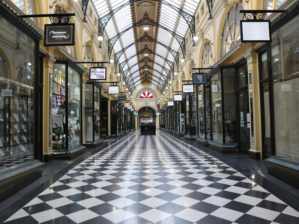 Historic arcades left empty. Picture: David Crosling/NCA NewsWire