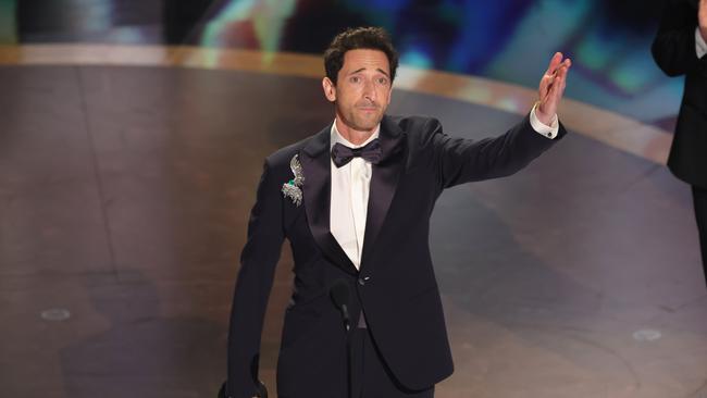 Adrien Brody's recognition at the 2025 Oscars for The Brutalist marked a historic milestone, as he became the first actor to win two Best Actor Oscars in his first two nominations, having previously won for The Pianist in 2003. Picture: Getty