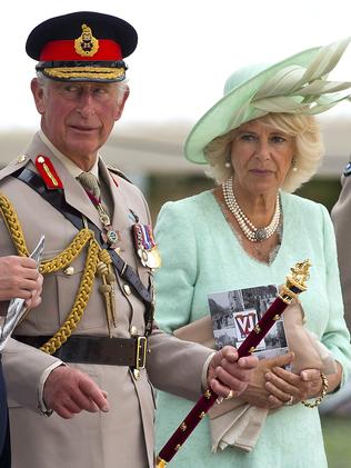 Paying respect ... Prince Charles, Prince of Wales and Camilla, Duchess of Cornwall during the 70th Anniversary commemorations of VJ Day. Picture: Ben A. Pruchnie/Getty Images