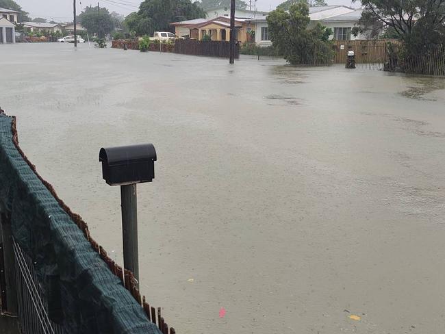 Heavy rain has caused inundation of some Gordonvale streets. SES are on scene and swiftwater crews have been sent to the area. Picture: Supplied