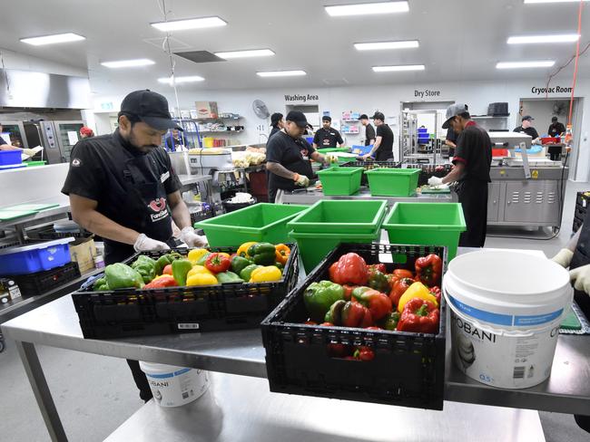 The chefs have replaced more than 1500 volunteers whose services had to be suspended for health and safety reasons. Picture: Tony Gough