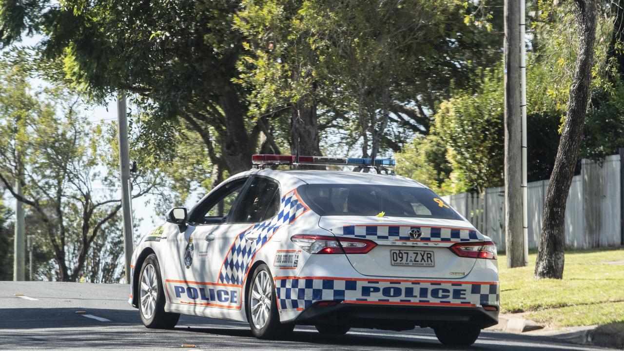 Toowooomba police car. Picture: Nev Madsen.