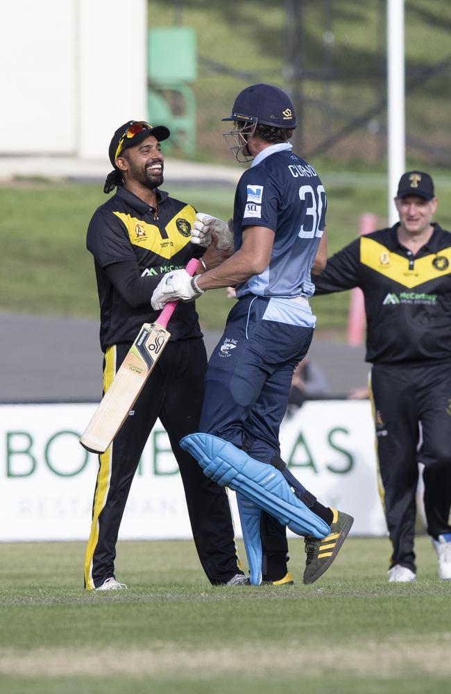 Curnow was turned back with a dubious no ball call. Picture: Alan Barber