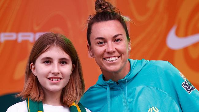 The iconic purple goalkeeper jerseys of the Matildas sold out quickly on Tuesday, February 27, 2024. Picture: Supplied