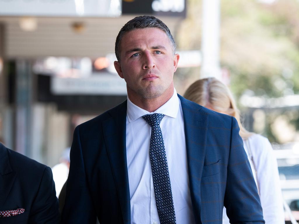 Sam Burgess leaves the Moss Vale Local Court after being found guilty of intimidation. Picture: NCA NewsWire/Bianca De Marchi