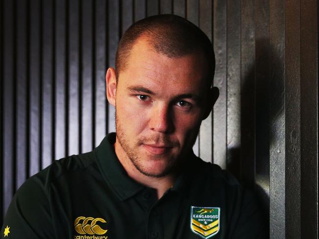 MELBOURNE, AUSTRALIA - OCTOBER 23:  David Klemmer poses during an Australian Kangaroos Media Opportunity at Pullman on The Park on October 23, 2017 in Melbourne, Australia.  (Photo by Michael Dodge/Getty Images)