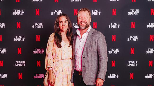 Mandy Ryan and Josh Martin at the True Spirit Netflix global premiere at Brisbane Powerhouse. Picture: Adam Shaw