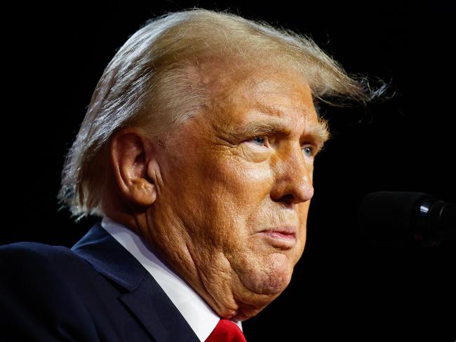 WEST PALM BEACH, FLORIDA - NOVEMBER 06: Republican presidential nominee, former U.S. President Donald Trump speaks during an election night event at the Palm Beach Convention Center on November 06, 2024 in West Palm Beach, Florida. Americans cast their ballots today in the presidential race between Republican nominee former President Donald Trump and Vice President Kamala Harris, as well as multiple state elections that will determine the balance of power in Congress.   Chip Somodevilla/Getty Images/AFP (Photo by CHIP SOMODEVILLA / GETTY IMAGES NORTH AMERICA / Getty Images via AFP)