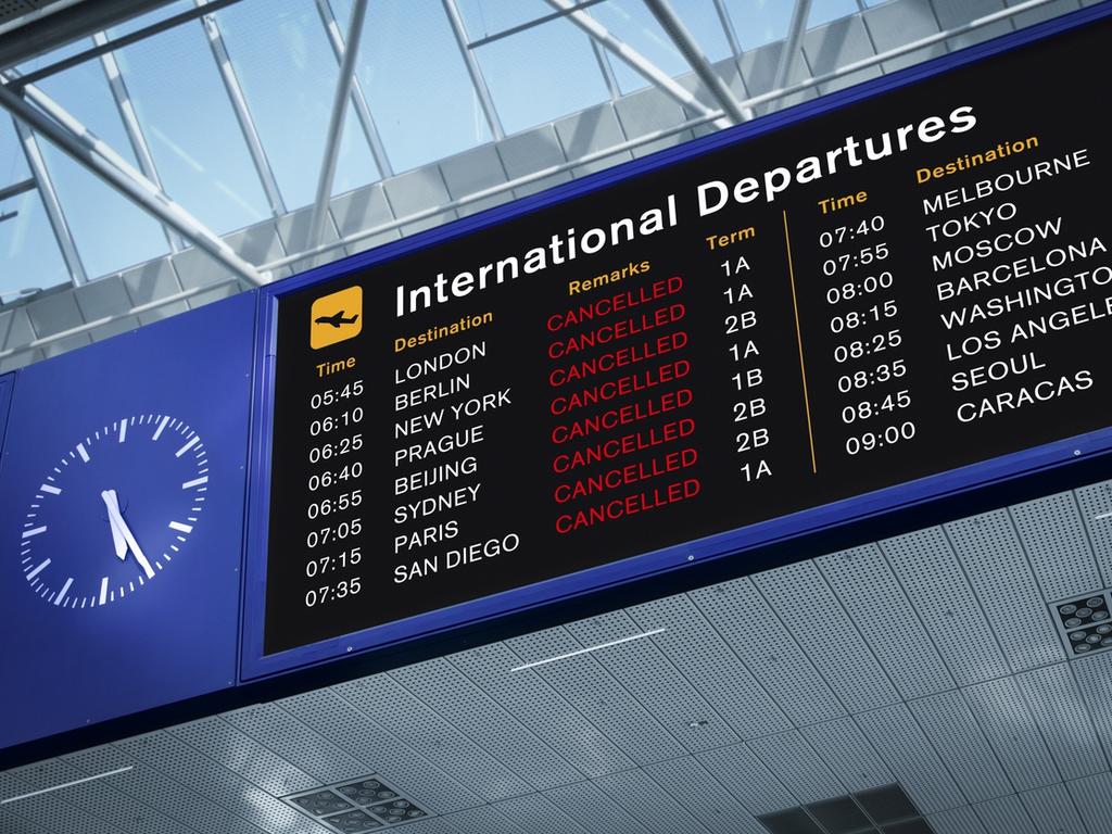 The words no traveller wants to see on the departure board. 