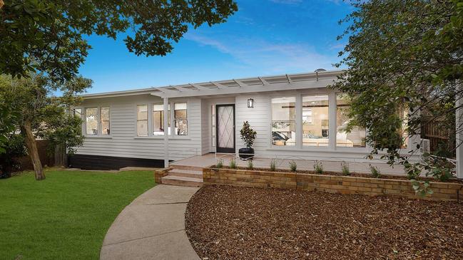 The two-bedroom house at 26 Bellarine Highway, Newcomb, is listed with $399,000 to $440,000 price hopes.