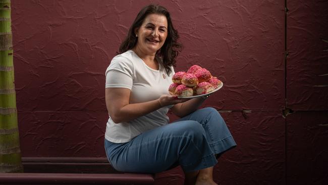 Norlane's Daniela Damevska is supporting the Pink Bun fundraiser for the Breast Cancer Network. Picture: Brad Fleet