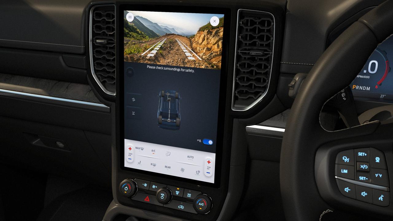 Ford customers can steer in reverse using the car’s driving mode selection dial.