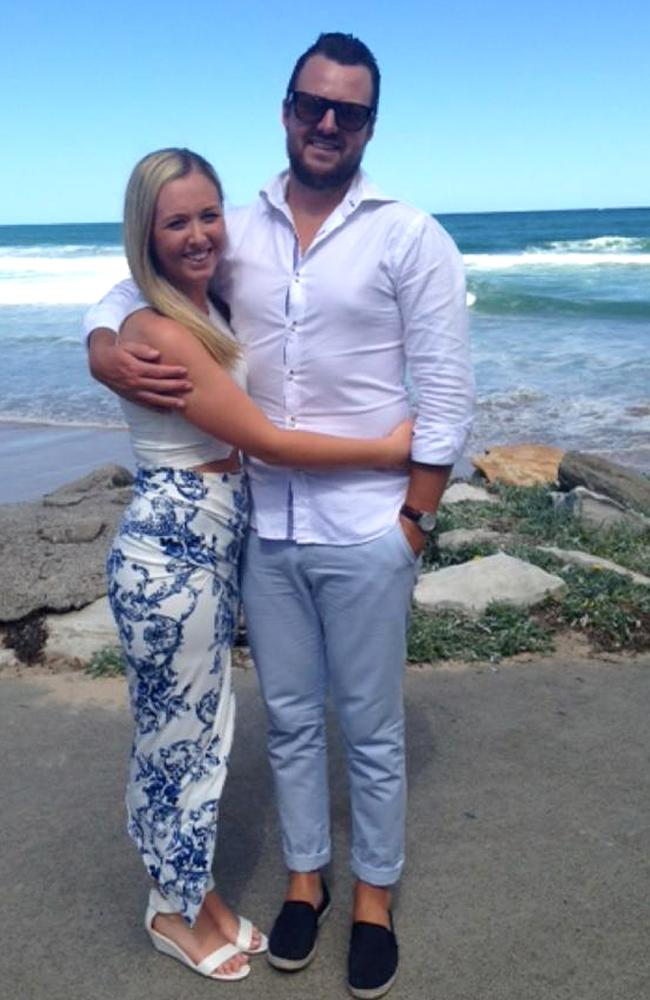 Danielle McGrath and partner Aaron Roberts.