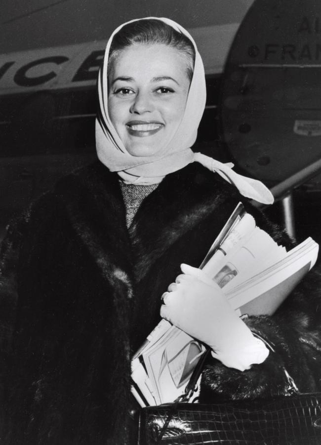 French actress Jeanne Moreau in Paris in 1955.