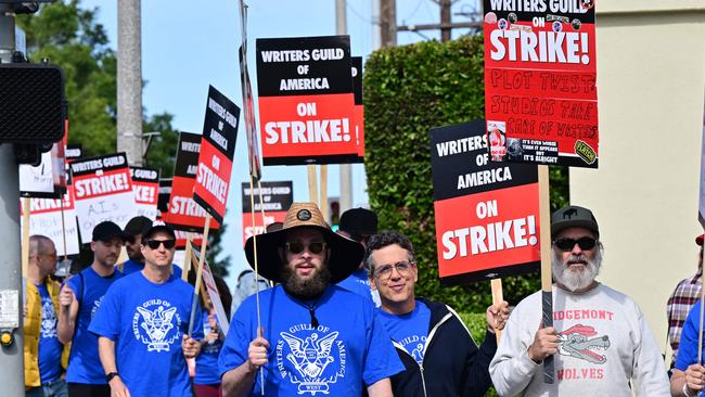 Hollywood writers are on strike after studios refused to a new agreement. Picture: Frederic J. Brown/AFP