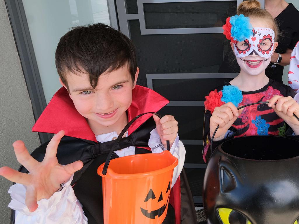 Jack, 7, pictured with friend Frankie, 8, looks like his hands are clean and ready for action. Don’t forget to thoroughly wash your hands as you leave and return home on Sunday. Picture: Mark Wilson