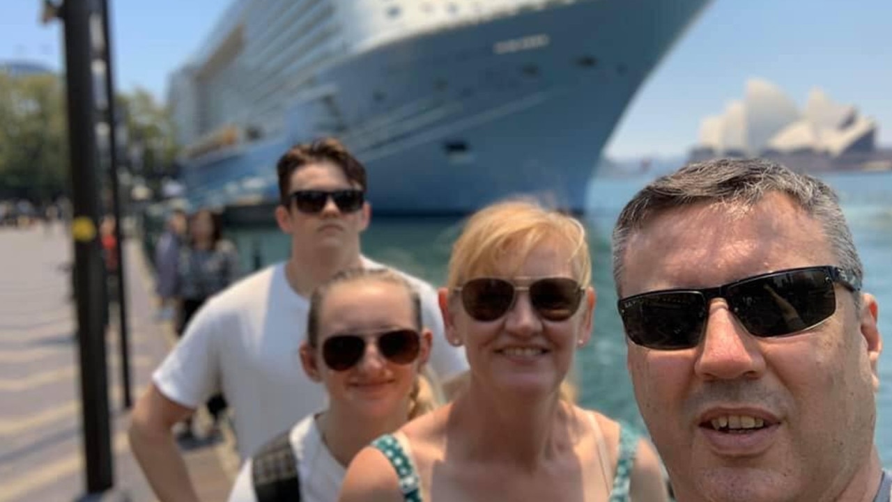 Jesse, Winona, Kristine and Anthony Langford in Sydney ahead of their trip to New Zealand.