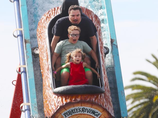 People enjoy the rides at Moomba on Monday. Picture: David Crosling