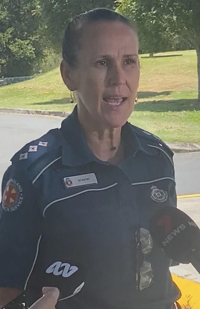 Maroochydore ambulance senior operations supervisor Dianne Rigby speaks about e-scooter safety at a press conference. Photo: Elizabeth Neil